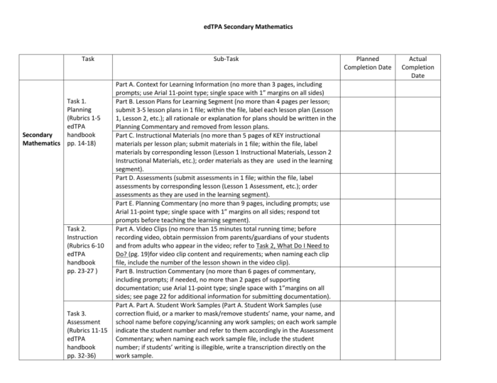 Edtpa task 4 evaluation criteria example