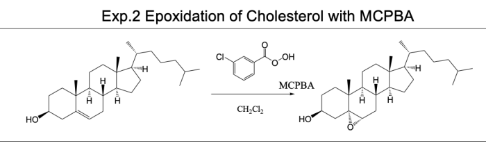 Epoxidation of cholesterol lab report