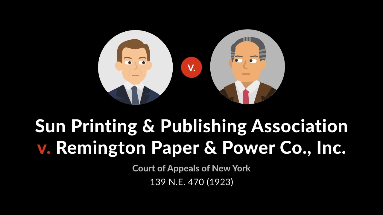 Sun printing and publishing v remington