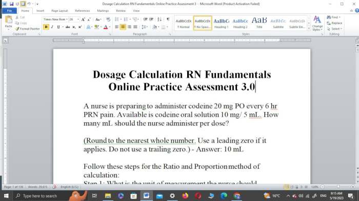 Ati dosage calculation 3.0 safe dosage test