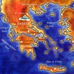 Map of ancient greece pindus mountains