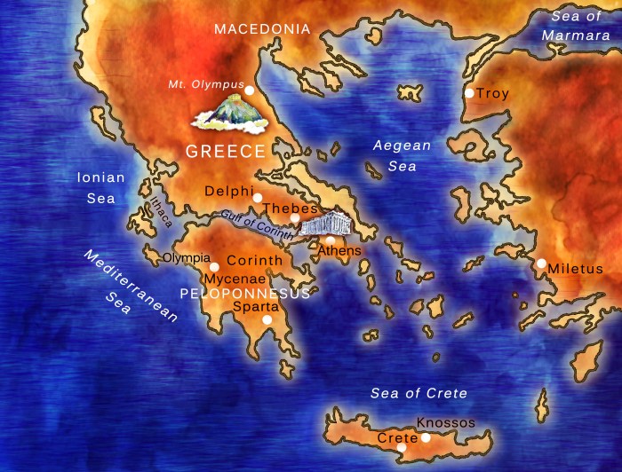 Map of ancient greece pindus mountains