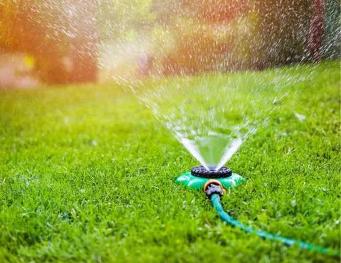 If items are stacked near a sprinkler