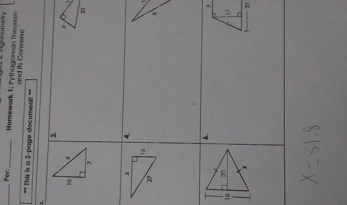 Unit 8 right triangles and trigonometry homework 1 answer key