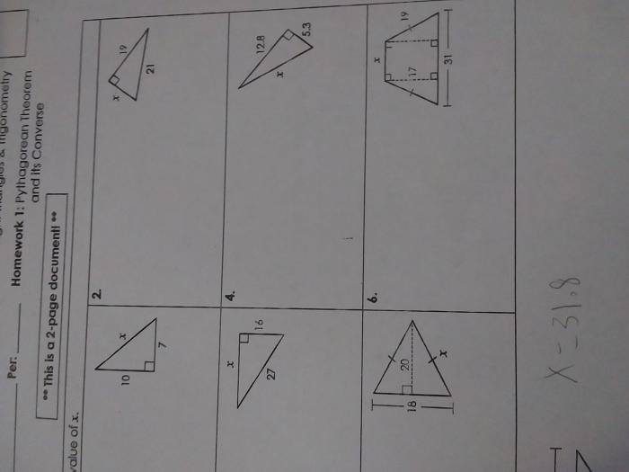 Unit 8 right triangles and trigonometry homework 1 answer key