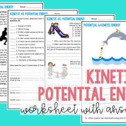 Worksheet kinetic and potential energy problems