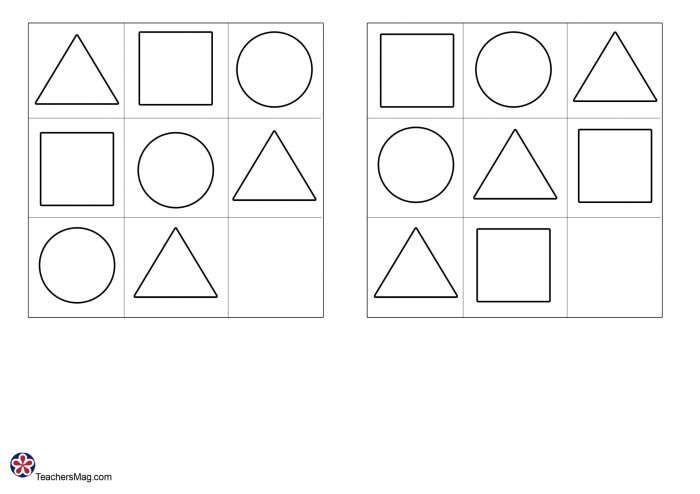 Triangle square circle rectangle shapes lg